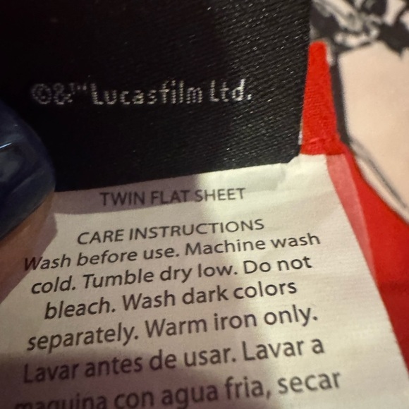 Star Wars VII Twin Sheet Set Force Awakens Stormtrooper Flat Fitted Red Kylo Ren - Picture 5 of 11